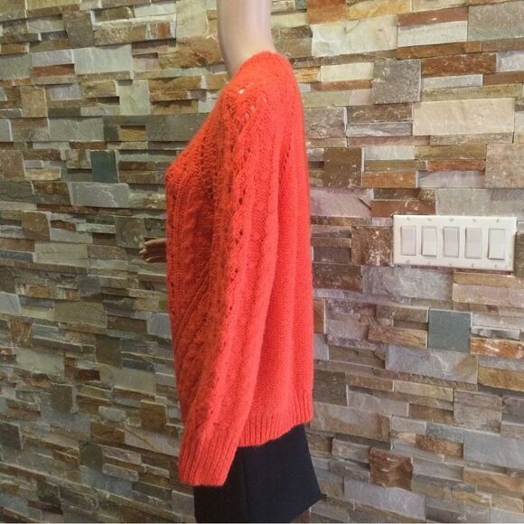 J.CREW Cable-knit pointelle sweater with popcorn flowers - Picture 2 of 8